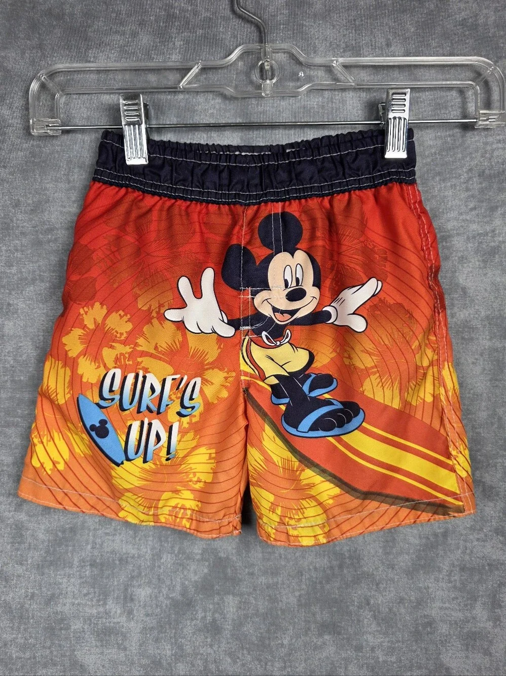 Disney Mickey Mouse Surf's Up Toddler Boys Swim Trunks Board Shorts 24M